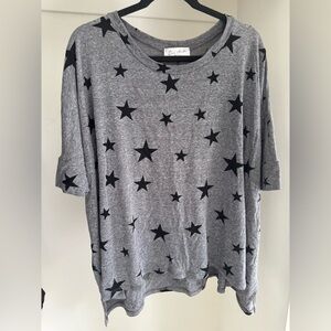 Shop Talulah/Rae Mode - Stars Tee - grey/black, size L (oversized)